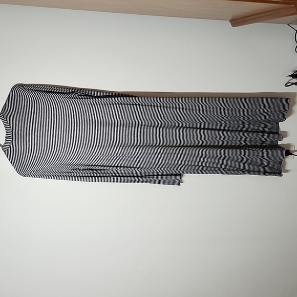 Agnes & Dora striped Maxi cardigan long sleeve pockets lightweight womens medium - Picture 7 of 7